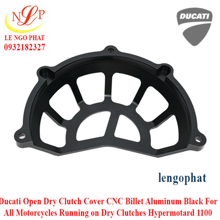Ducati Open Dry Clutch Cover CNC Billet Aluminum Black For All Motorcycles Running on Dry Clutches Hypermotard 1100 EVO M900 Monster 1000 1098 R S 998 999 916 996 SP SPS