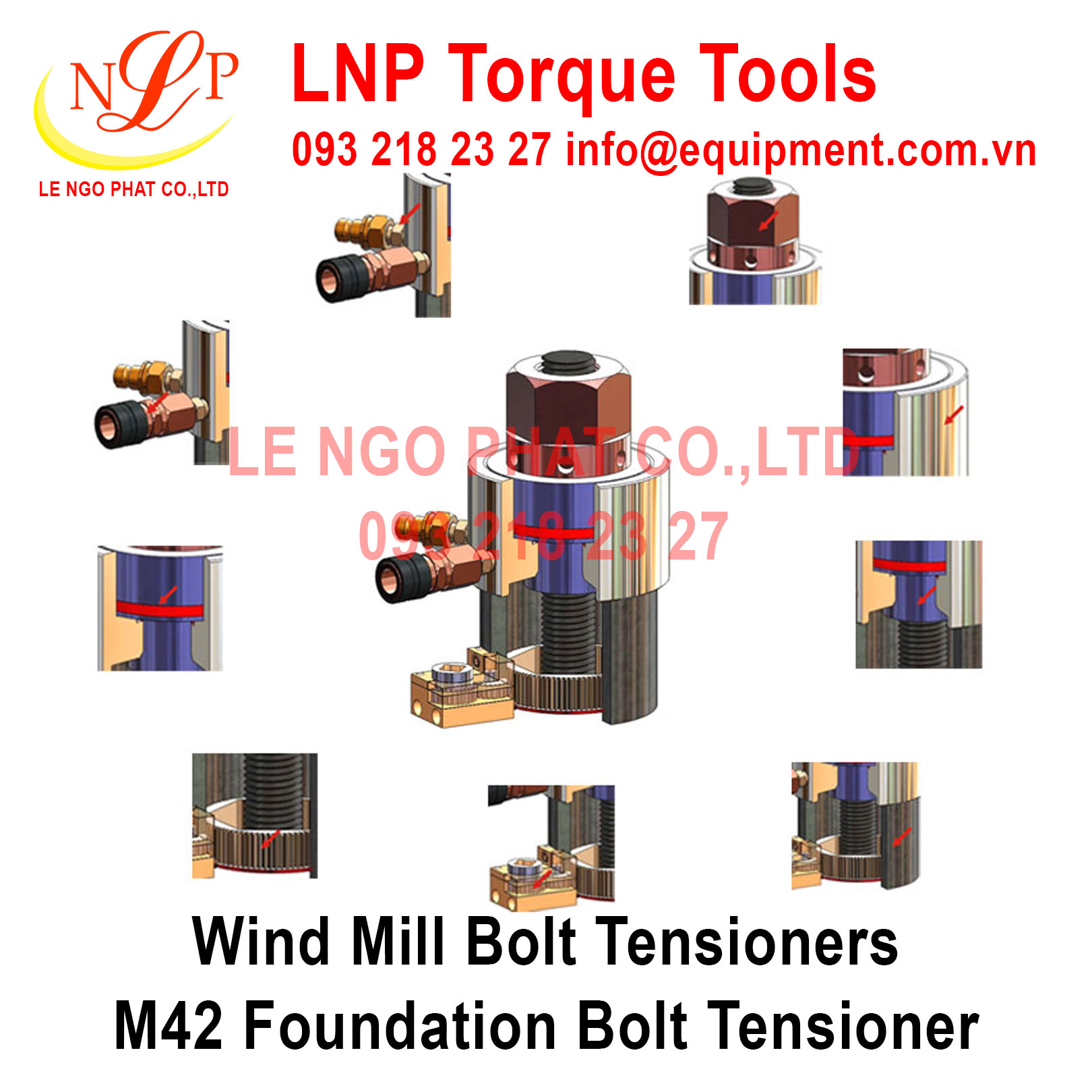 M42 Foundation Bolt Tensioner