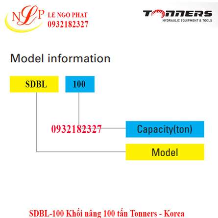 SDBL-100 Khối nâng 100 tấn Tonners - Korea