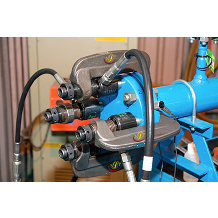 kẹp nóng mặt bích bằng thủy lực 