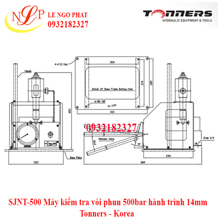 SJNT-500 Máy kiểm tra vòi phun 500bar hành trình 14mm Tonners - Korea