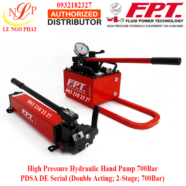 BƠM TAY THỦY LỰC 2 CHIỀU 700BAR PDSA-40-DEL8 F.P.T - ITALY
