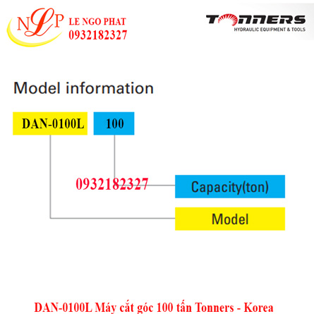 DAN-0100L Máy cắt góc 100 tấn Tonners - Korea