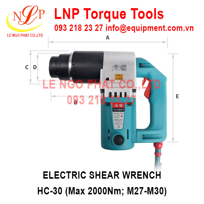 Máy siết xén bulong M30 bằng điện HC-30 (M27, M30)