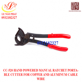 CC-520 HAND POWERED MANUAL RATCHET PORTABLE CUTTER FOR COPPER AND ALUMINUM CABLE WIRE