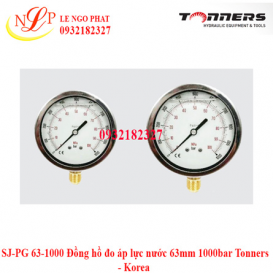 SJ-PG 63-1000 Đồng hồ đo áp lực nước 63mm 1000bar Tonners - Korea