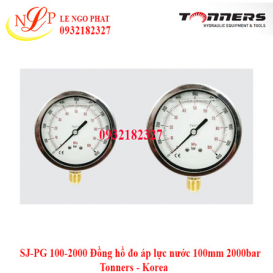 SJ-PG100-2000 Đồng hồ đo áp lực nước 100mm 2000bar Tonners - Korea